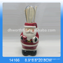 Ceramic hand painted santa pattern ceramic kitchen tools holder